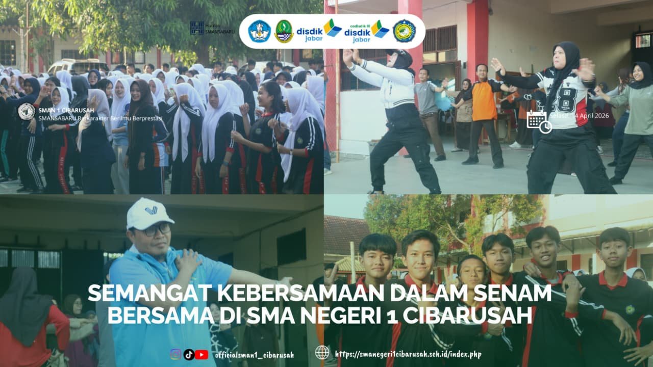 Semangat Kebersamaan dalam Senam Bersama di SMA Negeri 1 Cibarusah